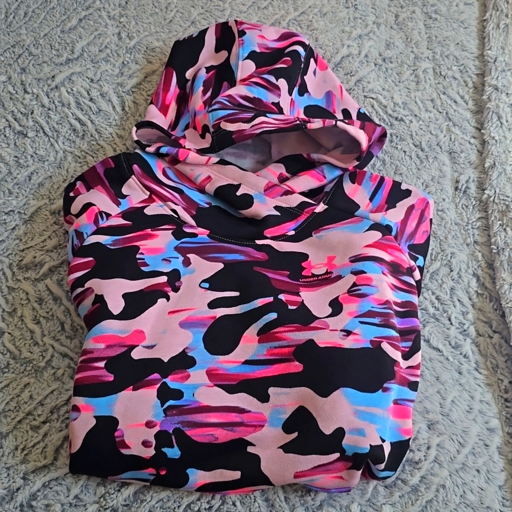 Under Armour YXL girls' multicolored hoodie NWOT
